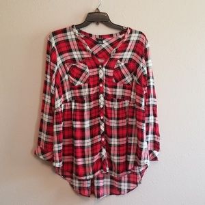 Plaid Tunic Top